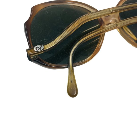 Vintage 1970s Sunglasses Brown Round Eyes Women's France C.V. Simonne - Picture 6 of 10